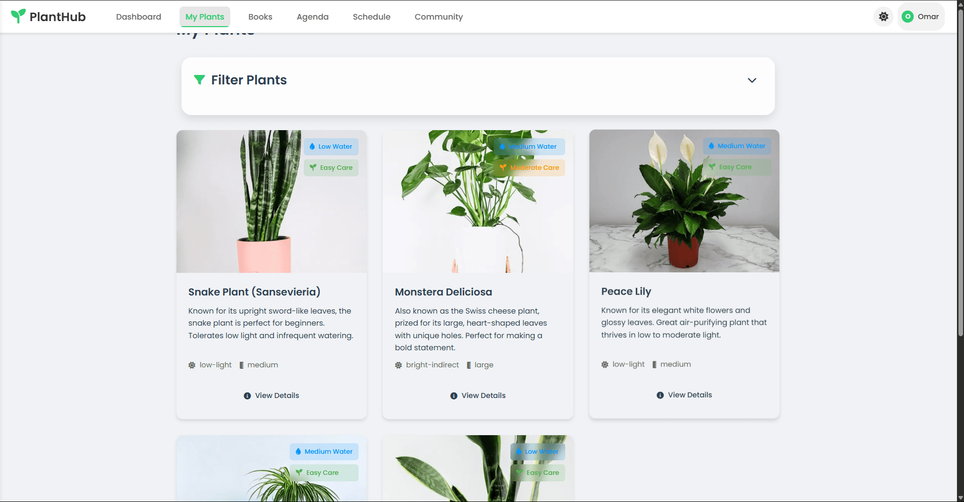 PlantHub - Plant Care Platform project screenshot