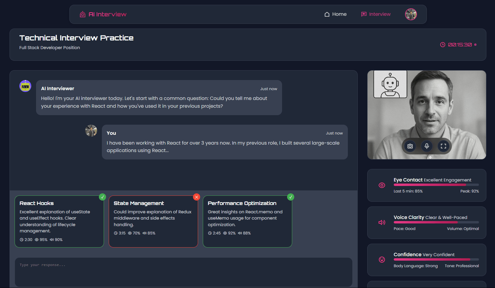 AI Interviewer - Interview Practice Platform project screenshot