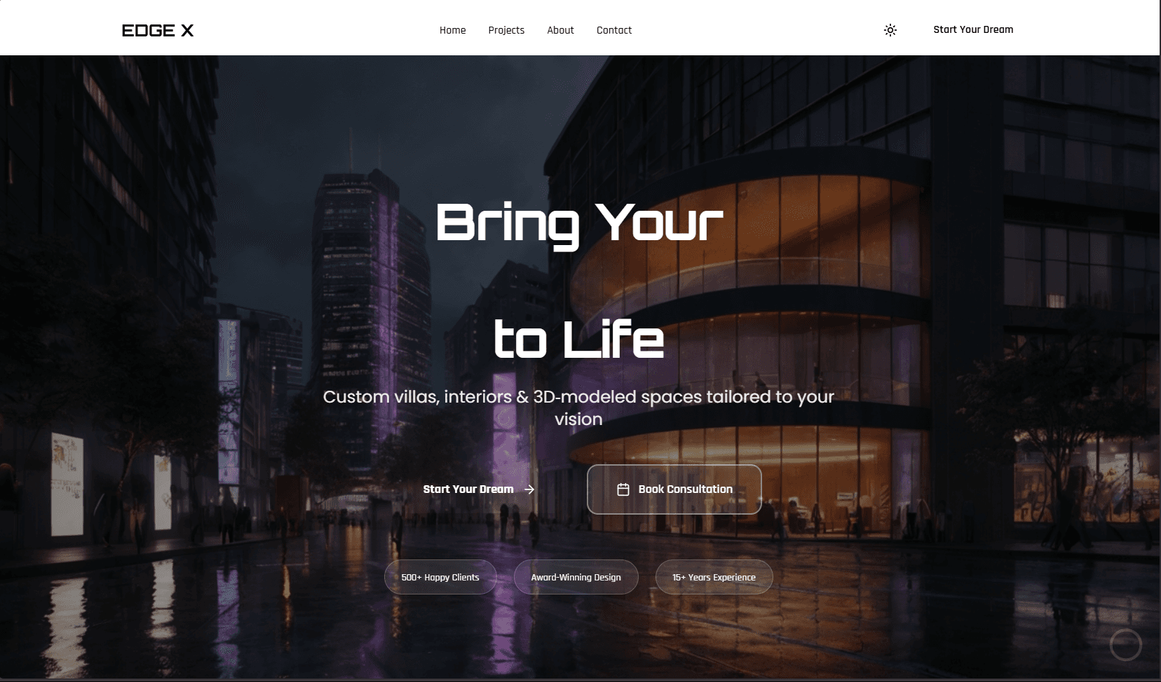 EDGE-X - Portfolio Platform project screenshot